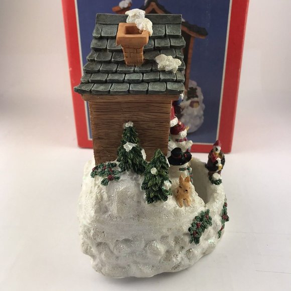 HERITAGE MINT HOLIDAY COLLECTION MUSICAL WATER FOUNTAIN SANTA WORKSHOP Vintage - Picture 7 of 12